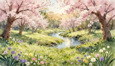 Serene Spring Awakening