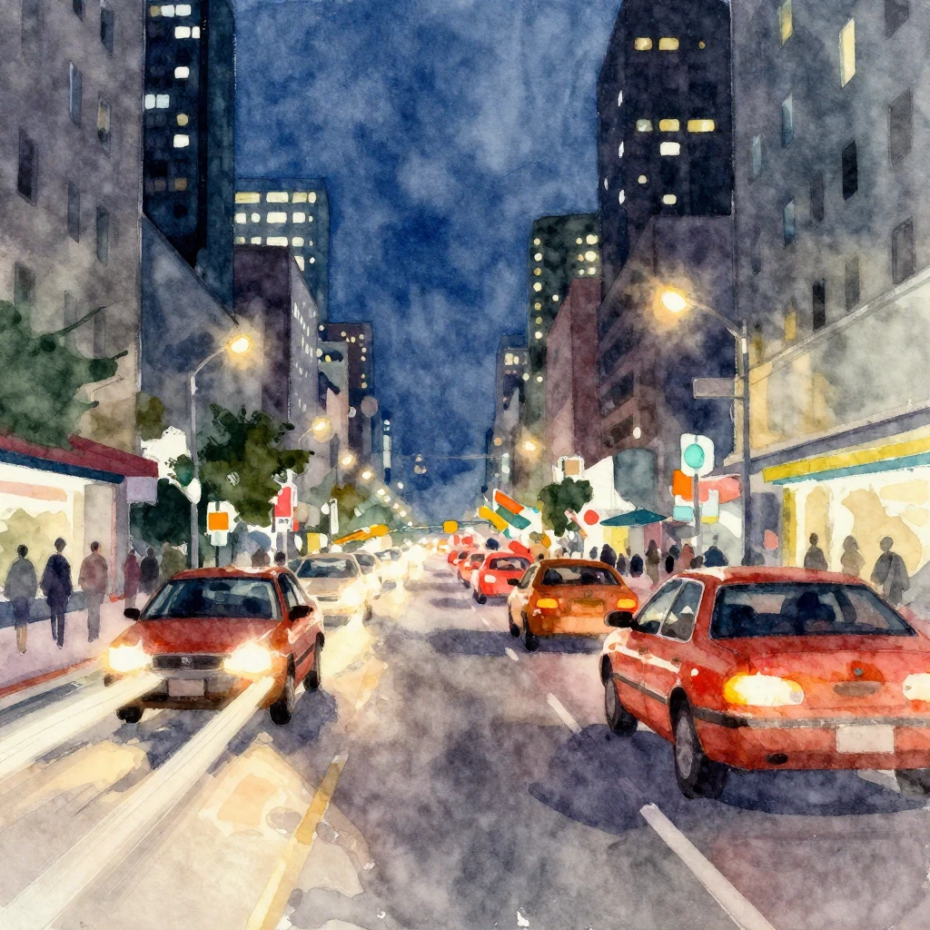 A dynamic watercolor illustration capturing the movement and...