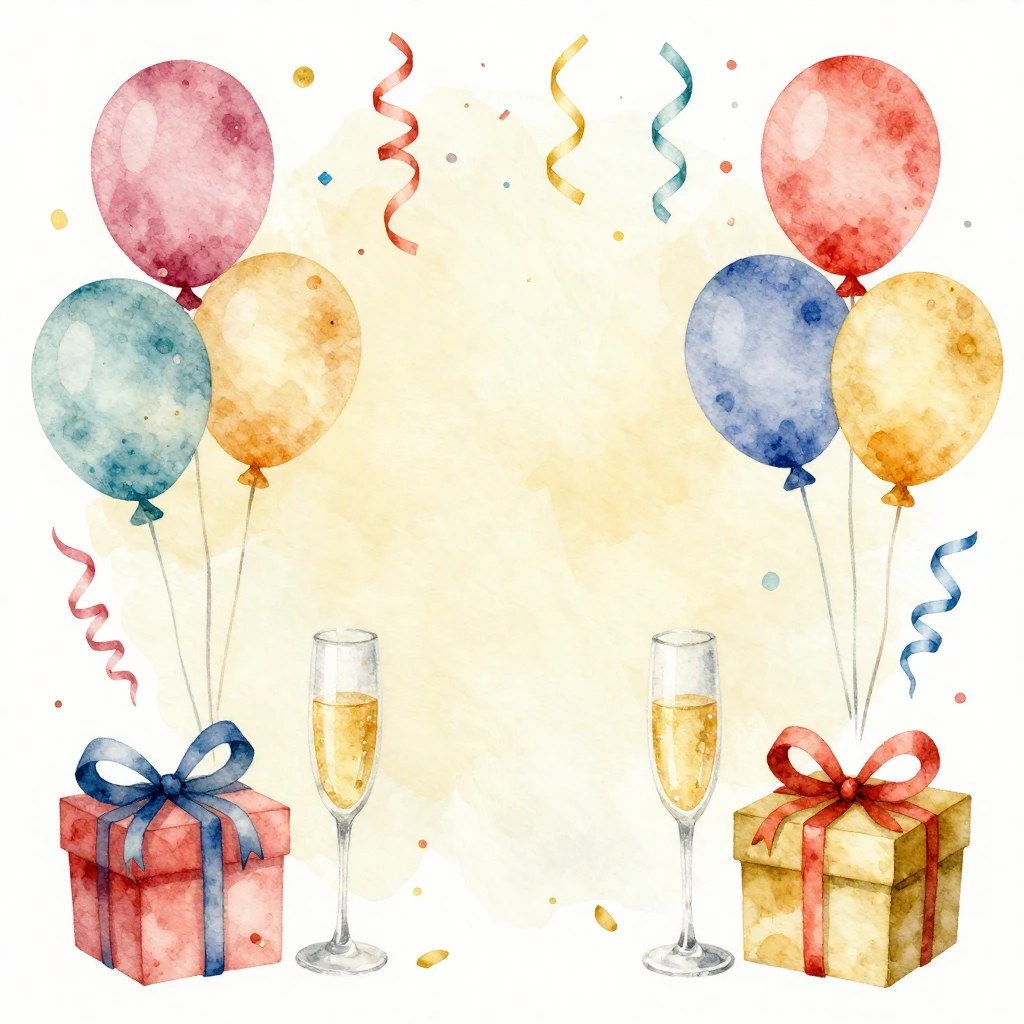 A beautiful watercolor illustration of a festive celebration...