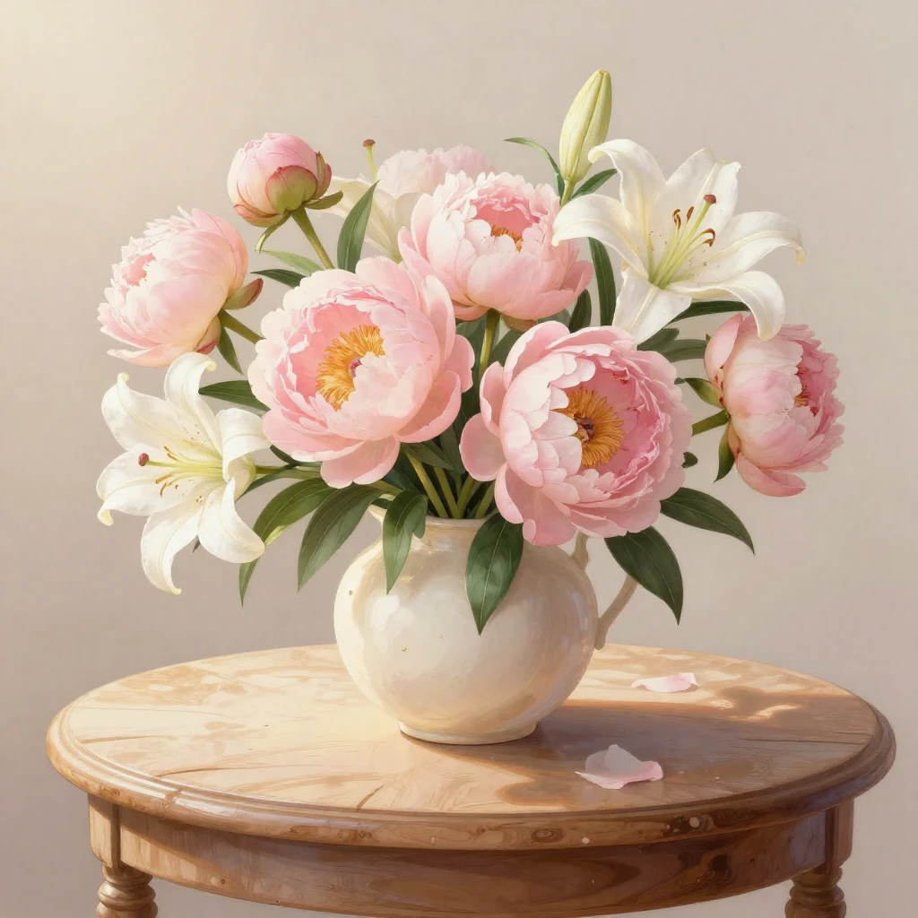 A warm and elegant illustration celebrating a mother. Featur...