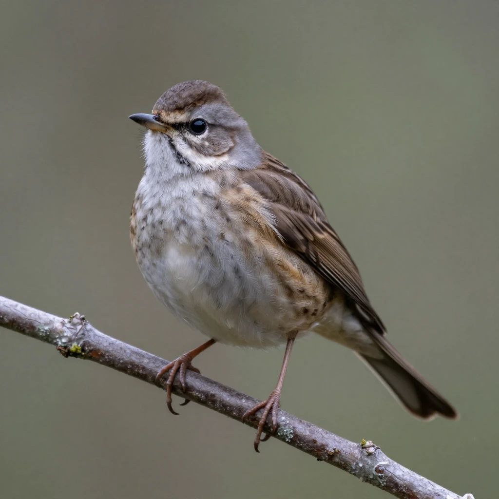 A detailed, artistic depiction of a nightingale bird perched...