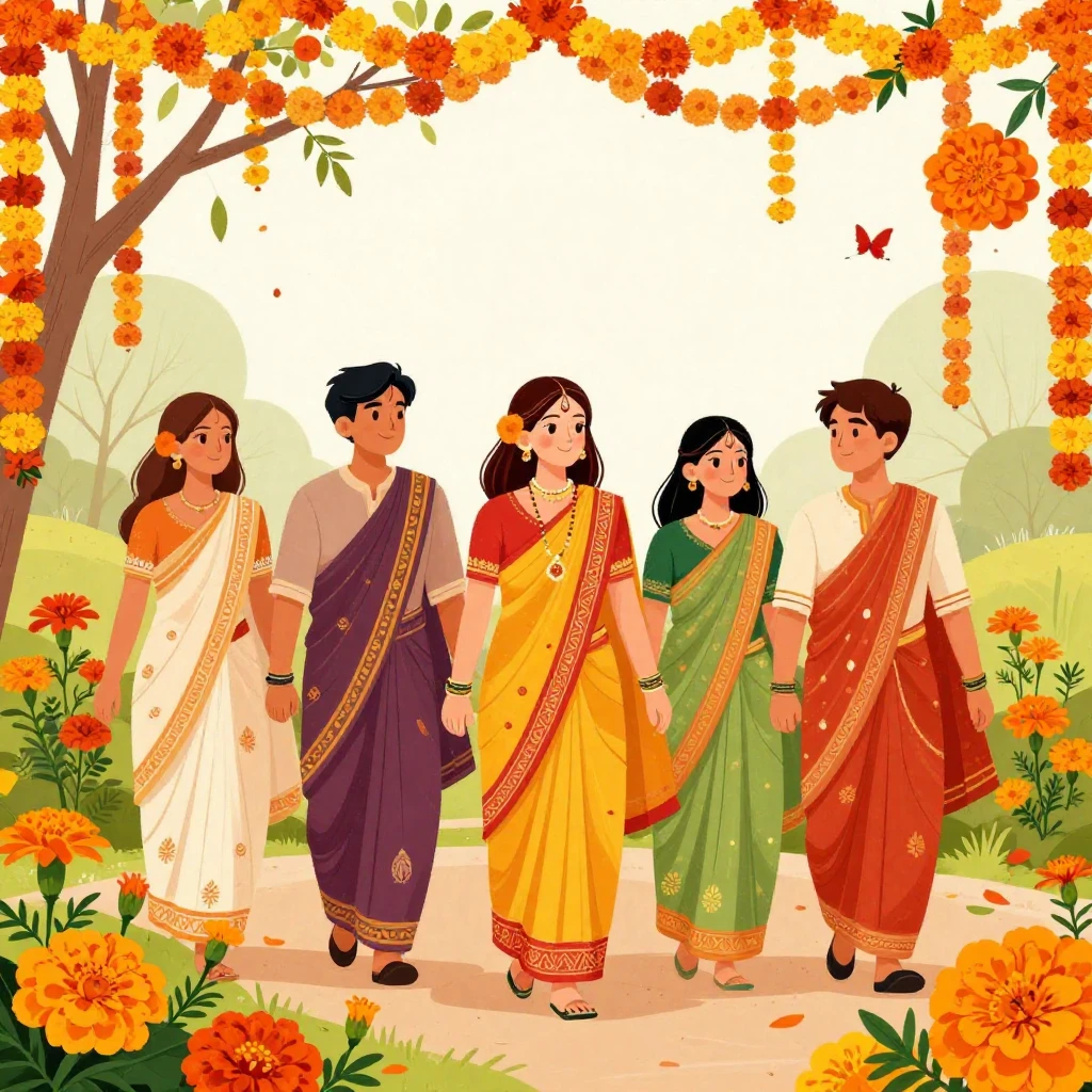 A vibrant and colorful illustration depicting the arrival of...