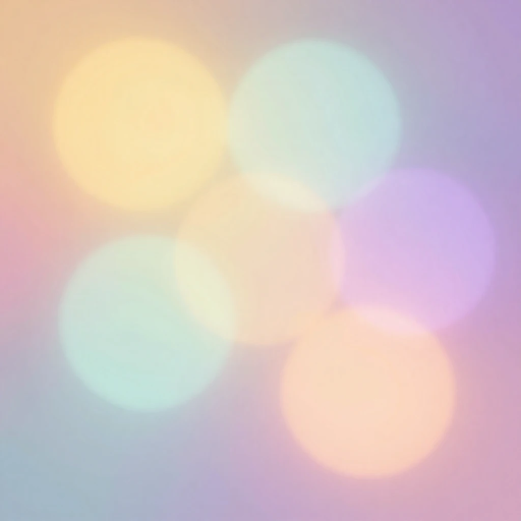 An artistic rendering of soft, diffused light circles in var...