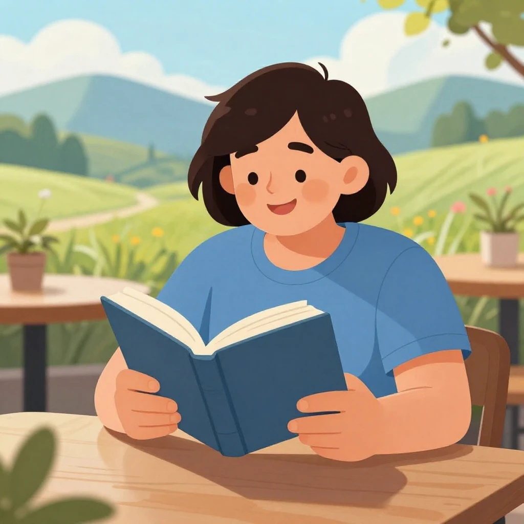 A vibrant and joyful illustration of a person confidently en...