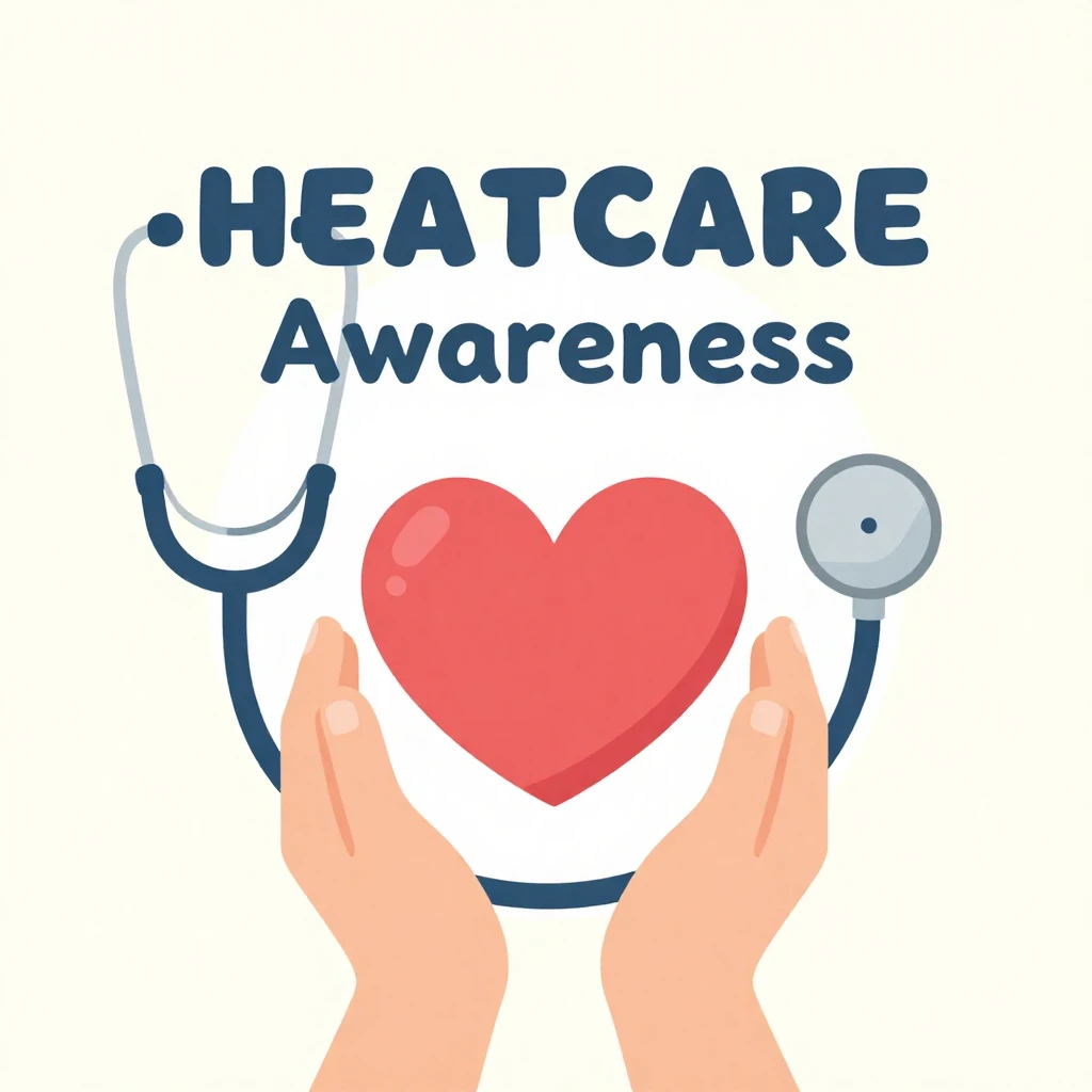 A symbolic illustration representing healthcare awareness, p...