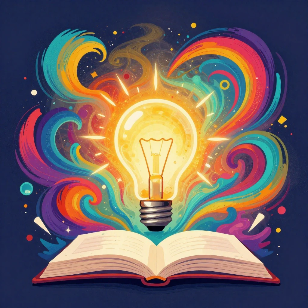 A vibrant, abstract representation of creativity and inspira...