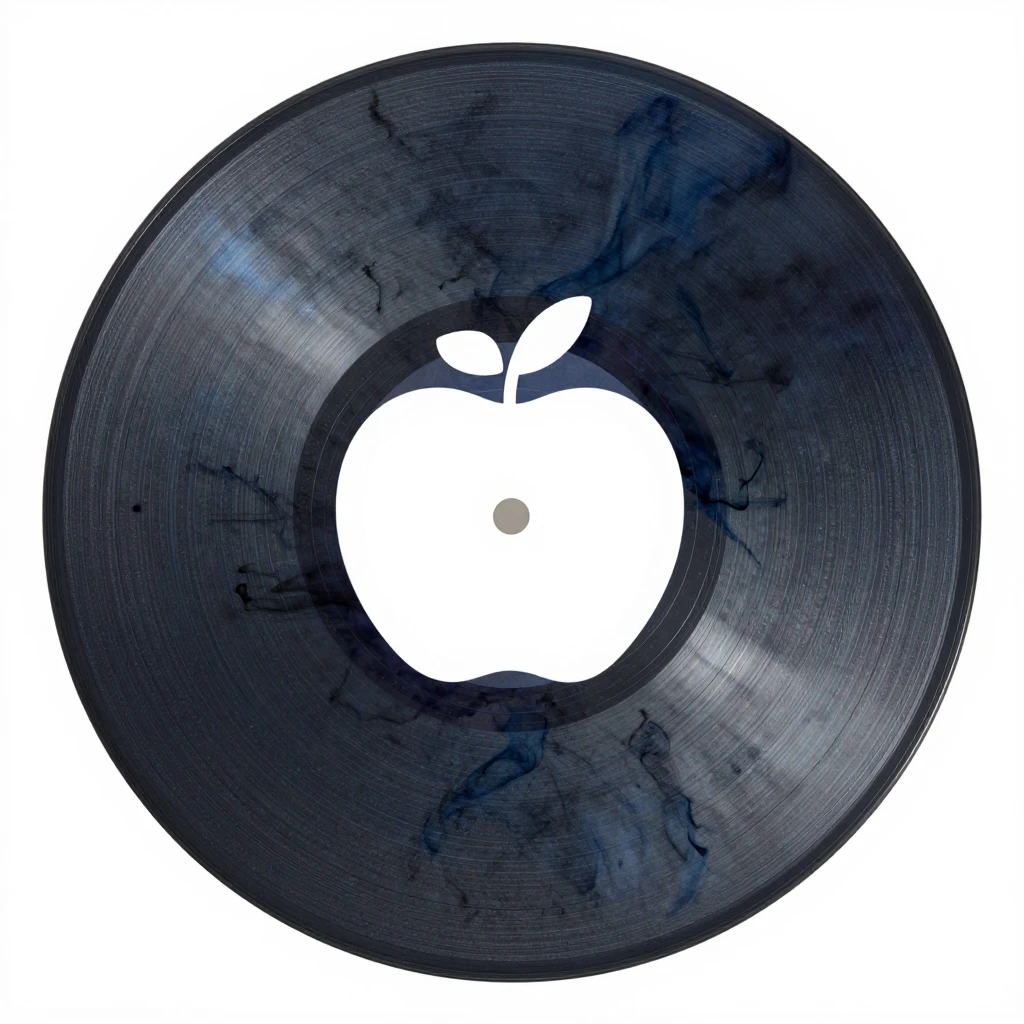 A centered circular graphic design, inspired by vinyl record...