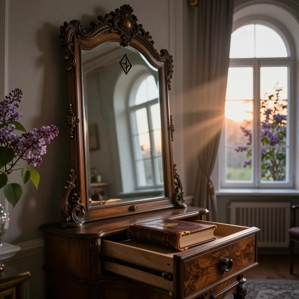 A cinematic and atmospheric interior of a grand Russian merc...