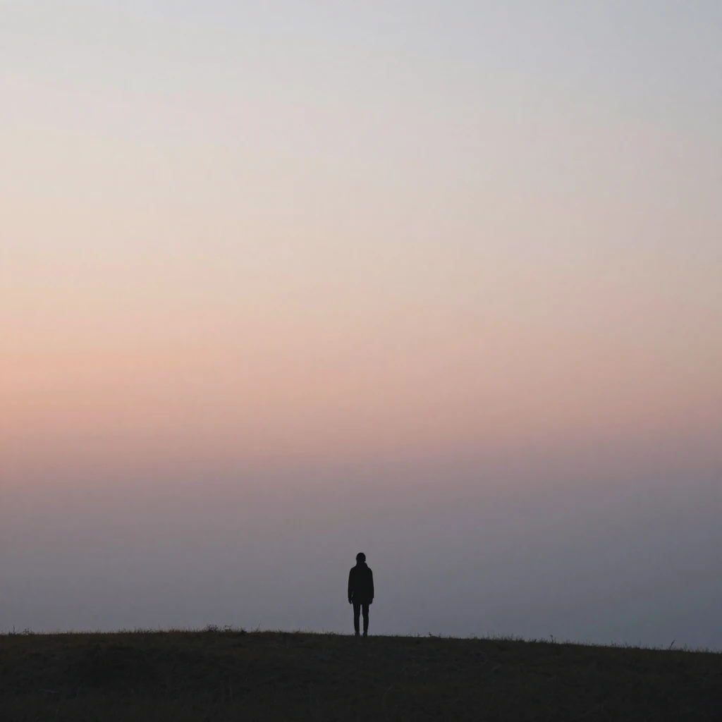 A serene landscape with a poetic atmosphere, soft light, a l...