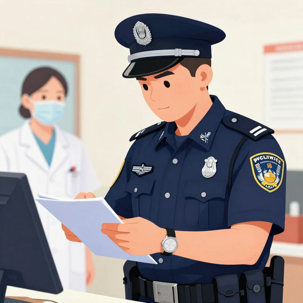 A stylized illustration depicting a public service professio...