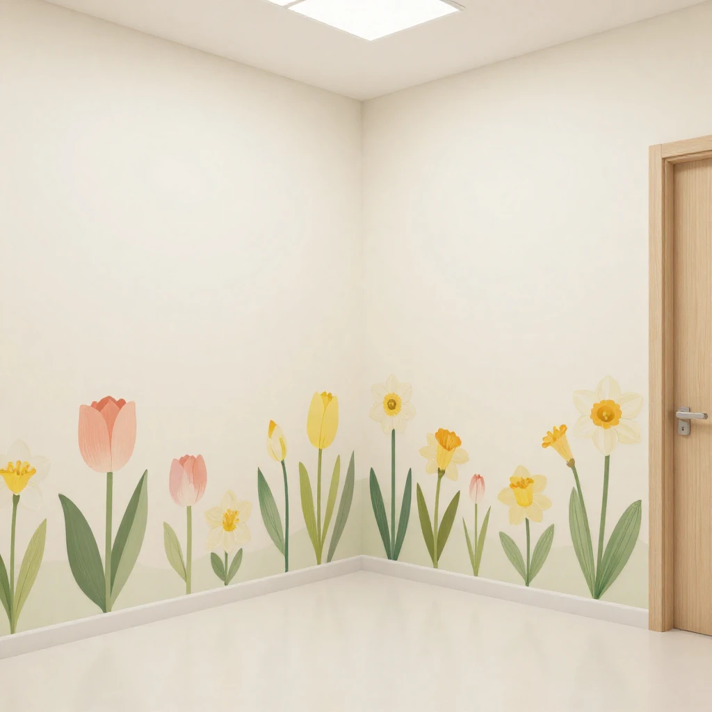 An artistic rendering of a clean, bright interior clinic spa...