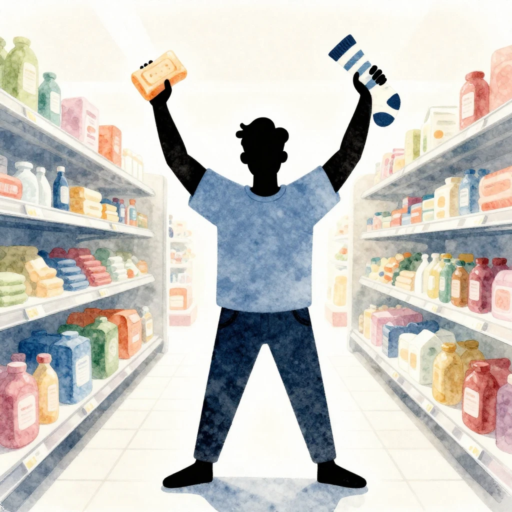 Vibrant watercolor illustration. A humorous, superhero-like ...