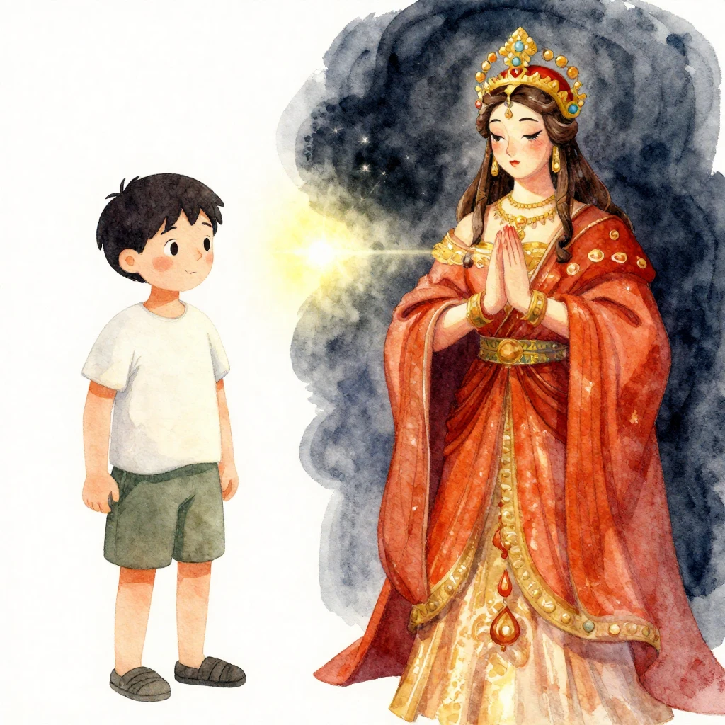 A vibrant watercolor illustration depicting a moral concept....