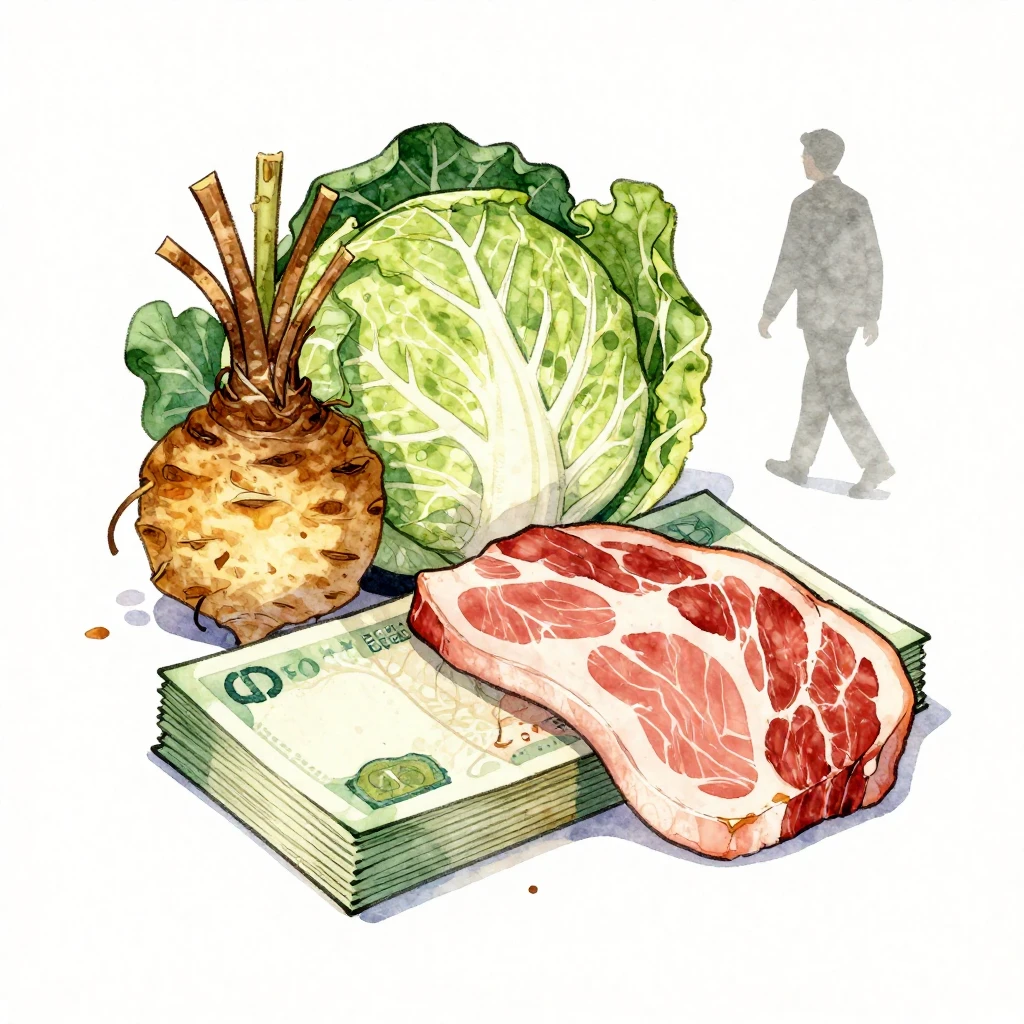 A vibrant watercolor illustration of a stack of banknotes ne...