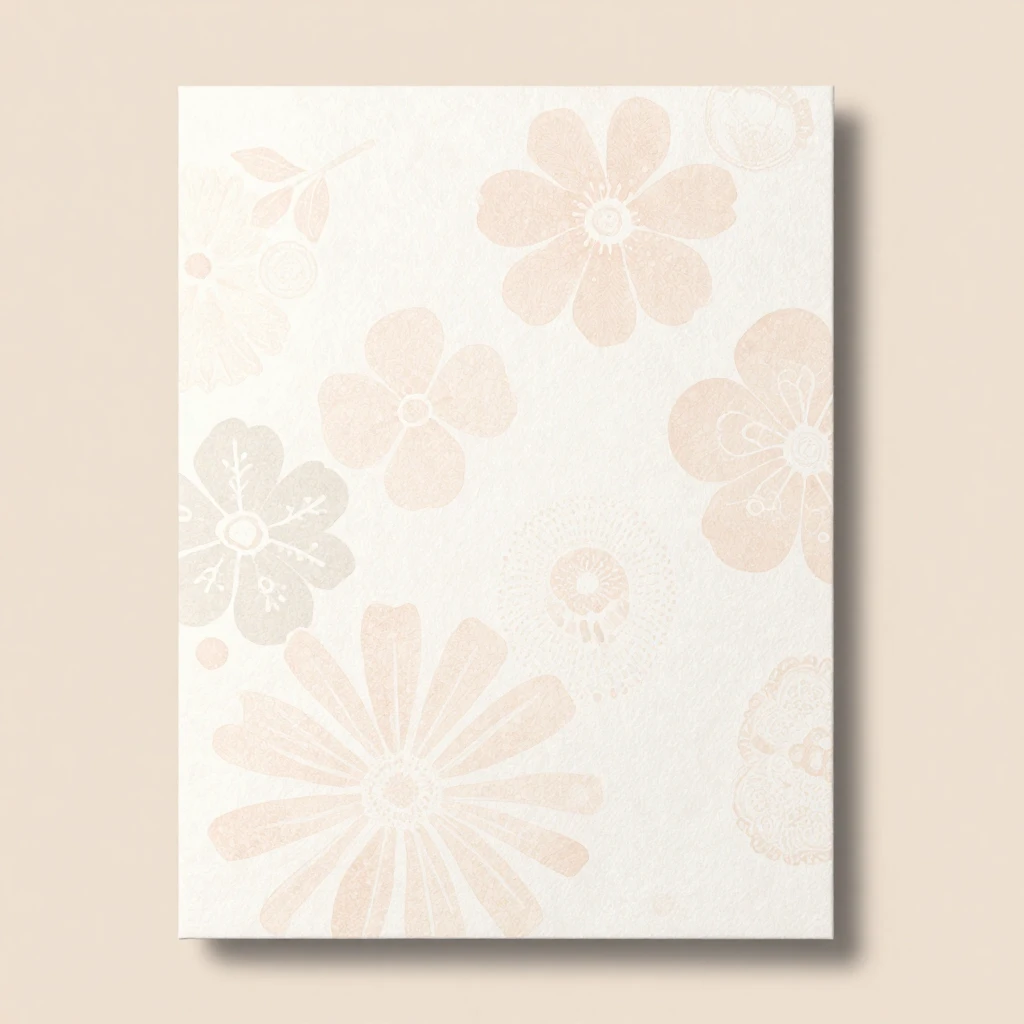 An elegantly designed greeting card with a soft, warm color ...