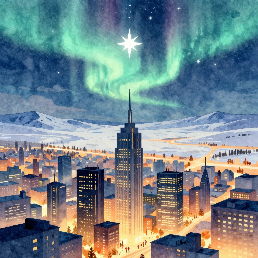 A vibrant, stylized watercolor illustration featuring a mode...