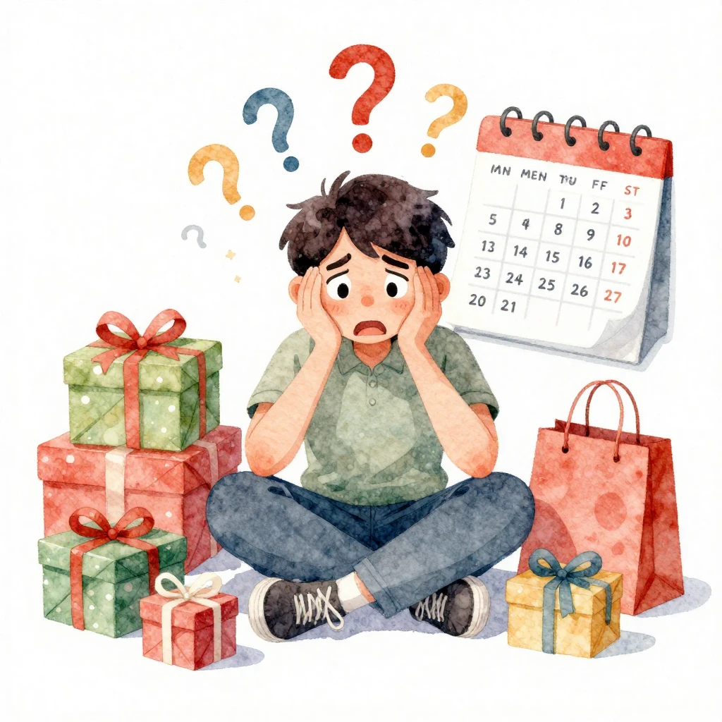A watercolor illustration of a person looking overwhelmed in...