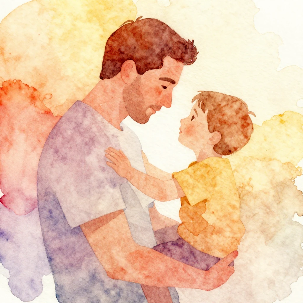 A vibrant watercolor painting, abstract or symbolic represen...