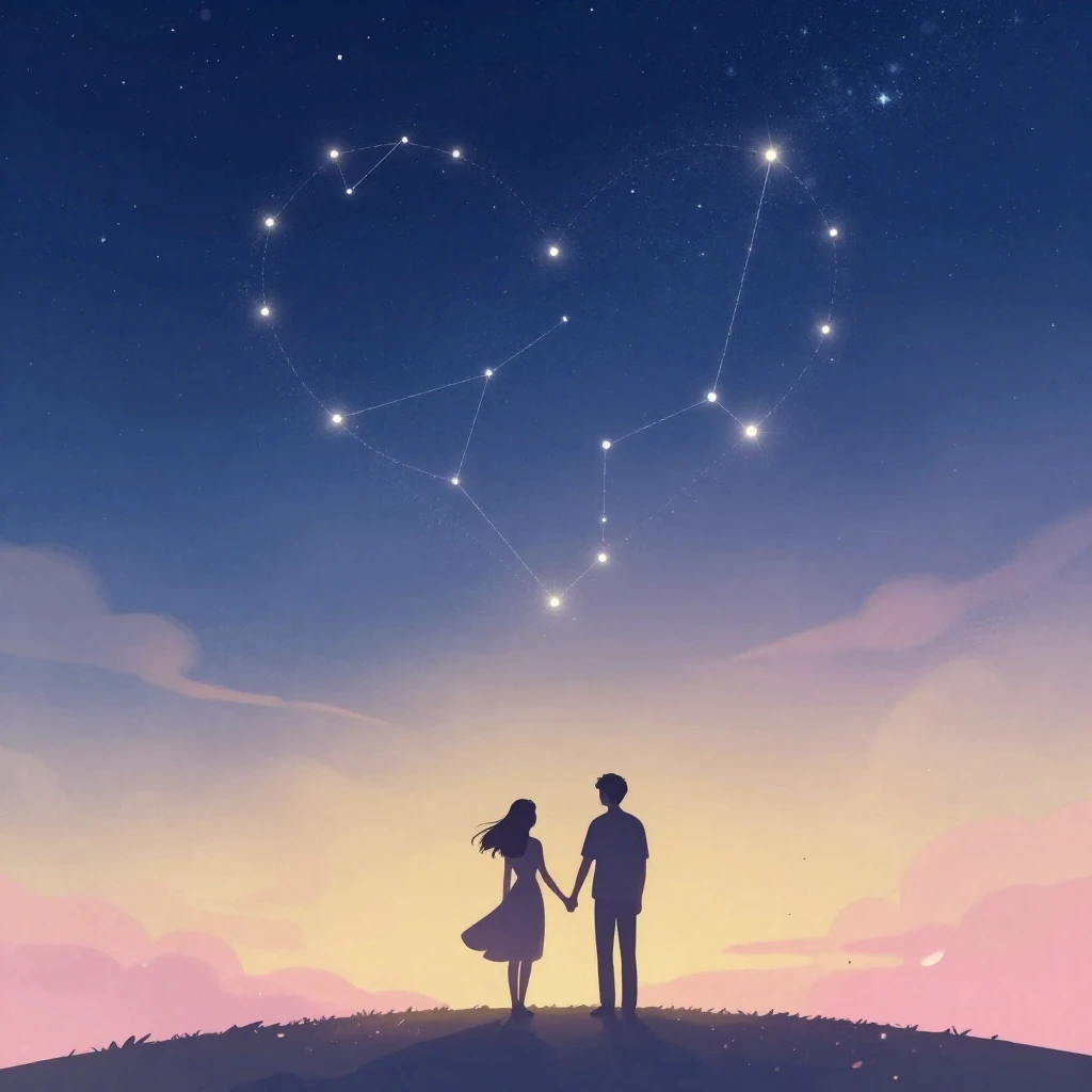 A tender and romantic digital art illustration depicting the...