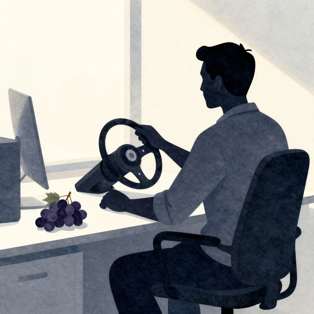 Watercolor illustration style. A silhouette of a man sitting...