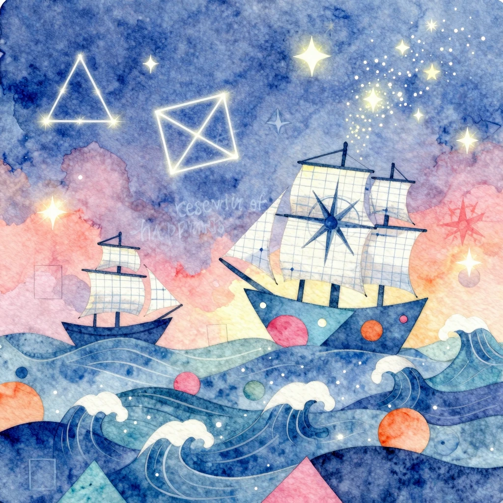 Vibrant watercolor illustration. Whimsical abstract represen...