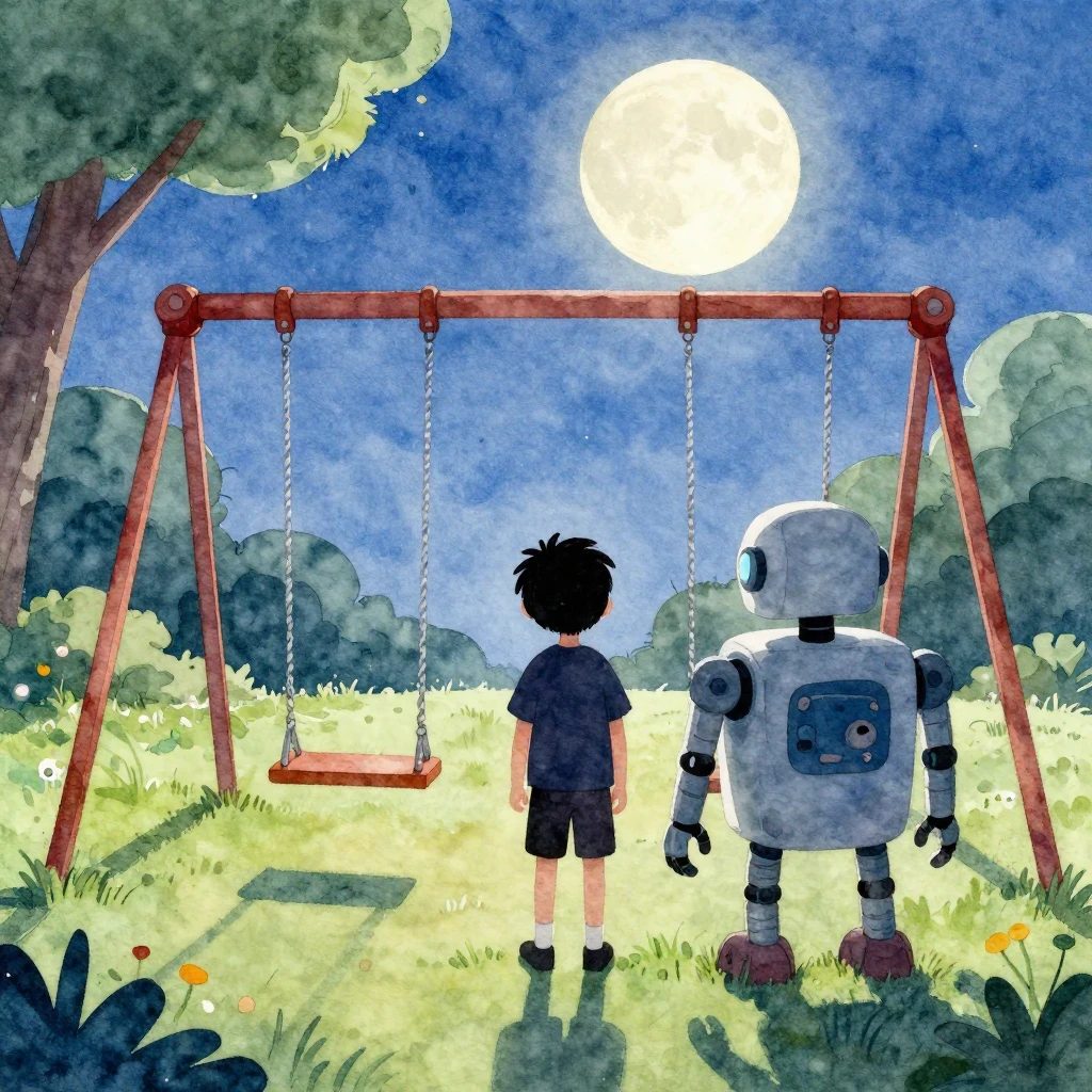 A vibrant watercolor illustration showing a silhouette of a ...