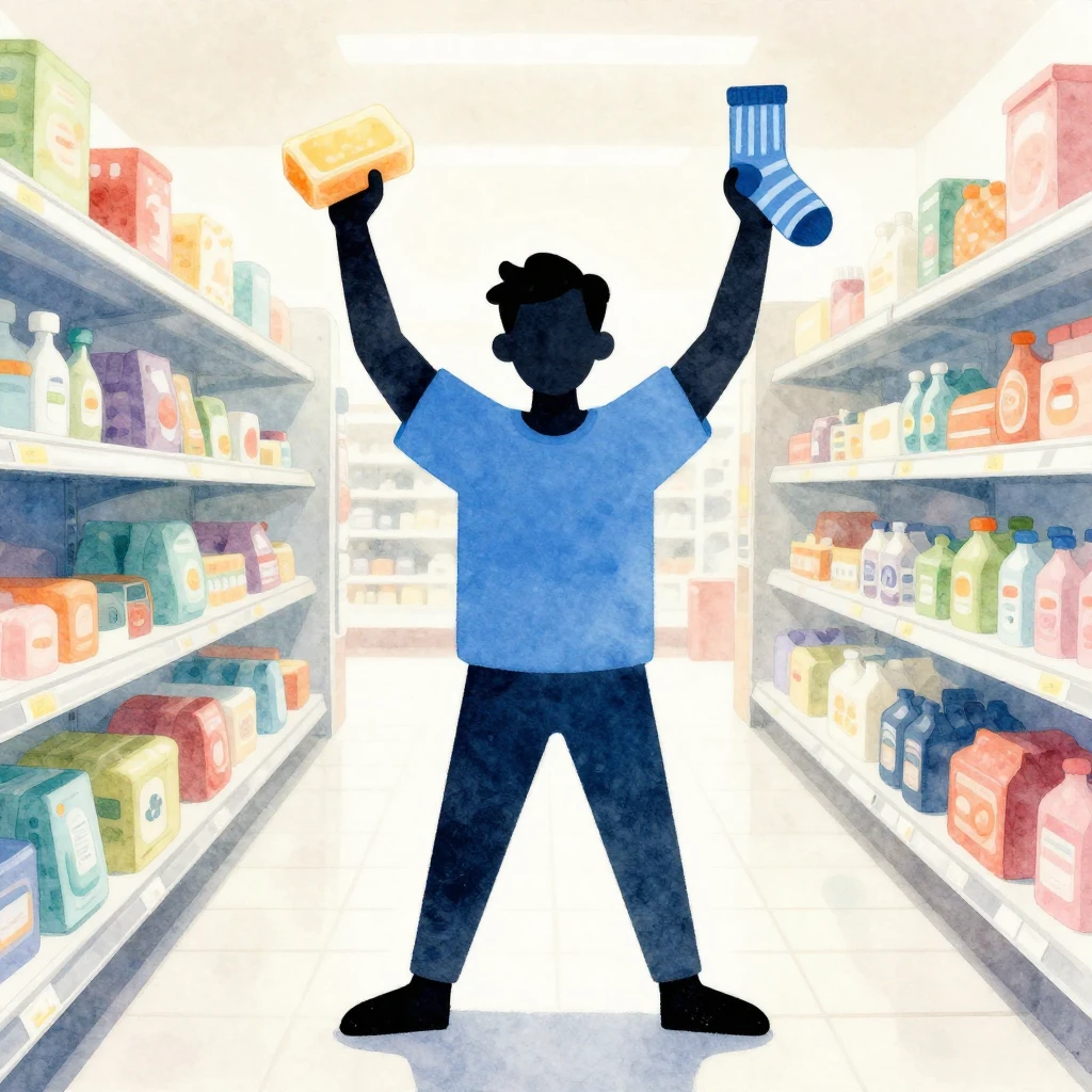 Vibrant watercolor illustration. A humorous, superhero-like ...