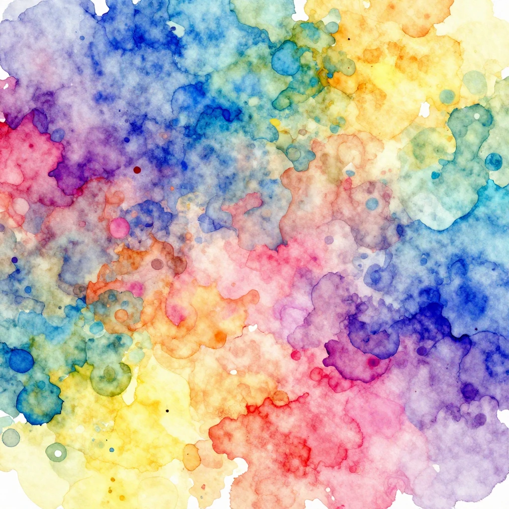 A vibrant watercolor background, abstract and colorful, with...