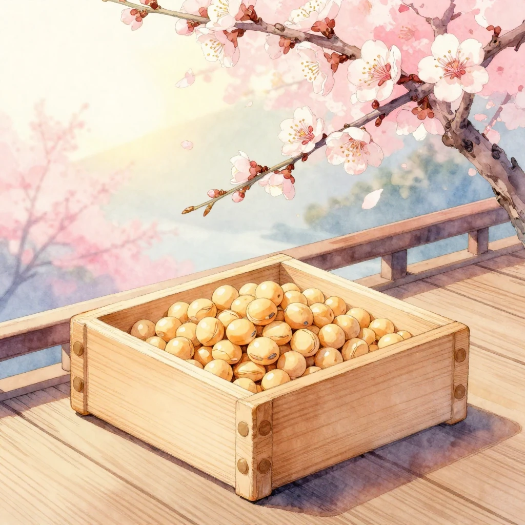 A beautiful watercolor painting of a traditional Japanese wo...