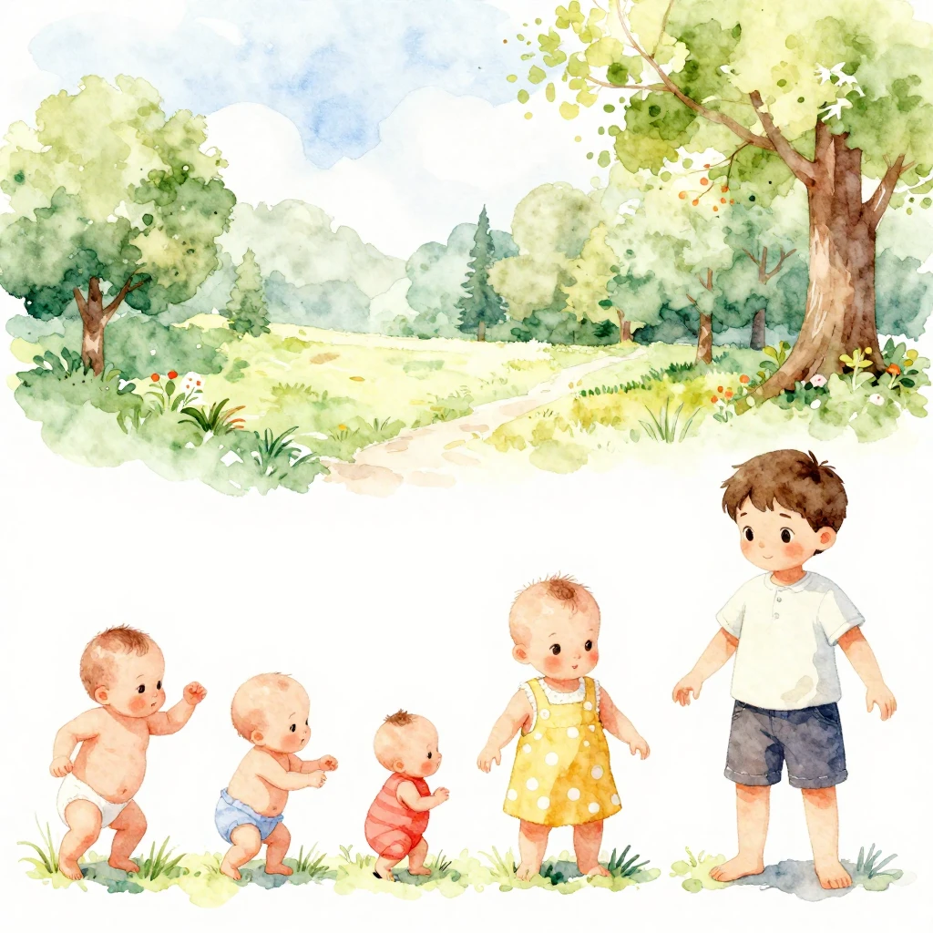 A tender watercolor illustration depicting the passage of a ...