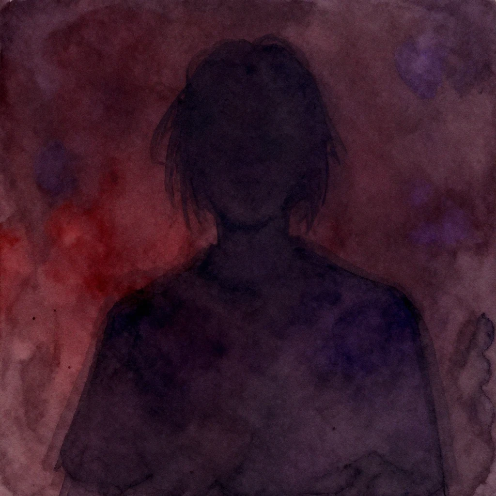 A vibrant watercolor painting with a dark, moody color palet...