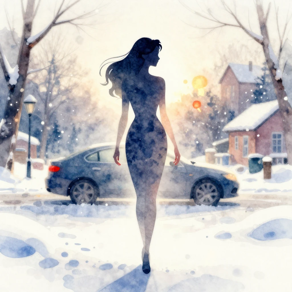 Generate a vibrant watercolor painting. The central focus is...