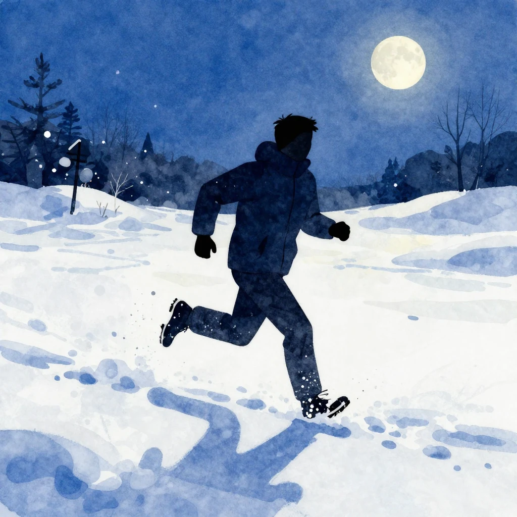 Vibrant watercolor style illustration of a silhouette of a p...