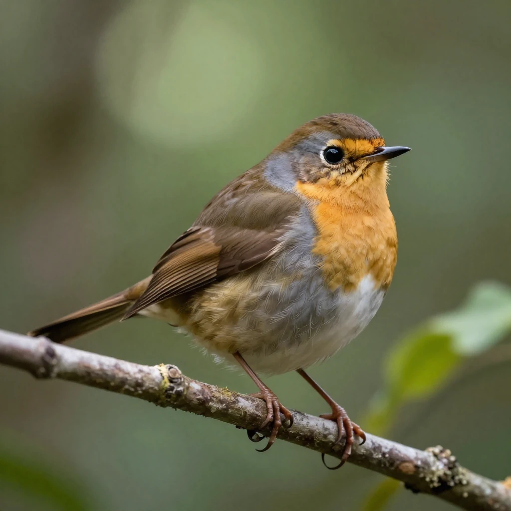 A detailed artistic illustration of a nightingale bird with ...