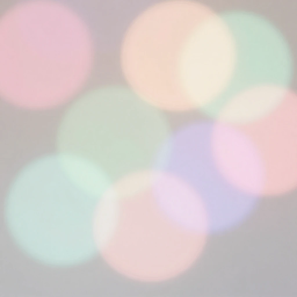 Close-up of soft pastel-colored circles of light, out of foc...