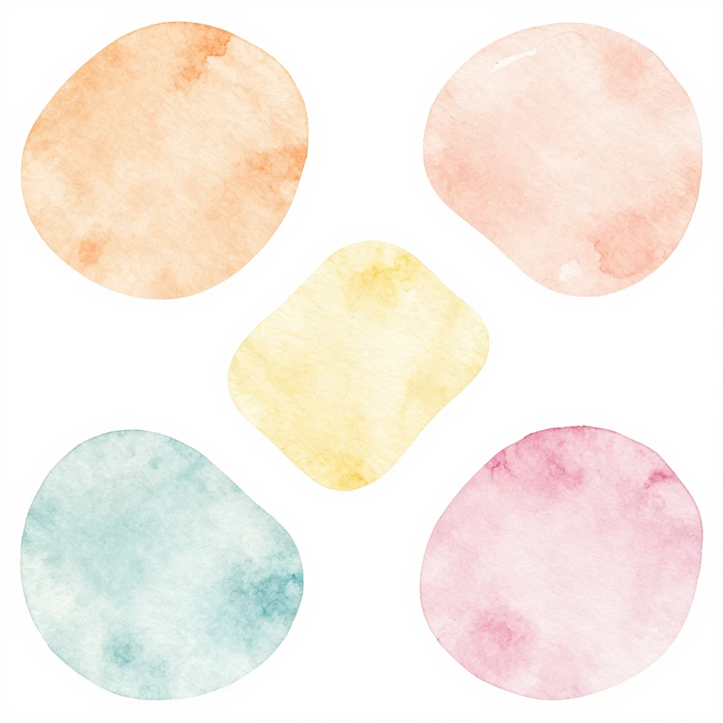 Clean artistic image without any text or numbers. Watercolor...