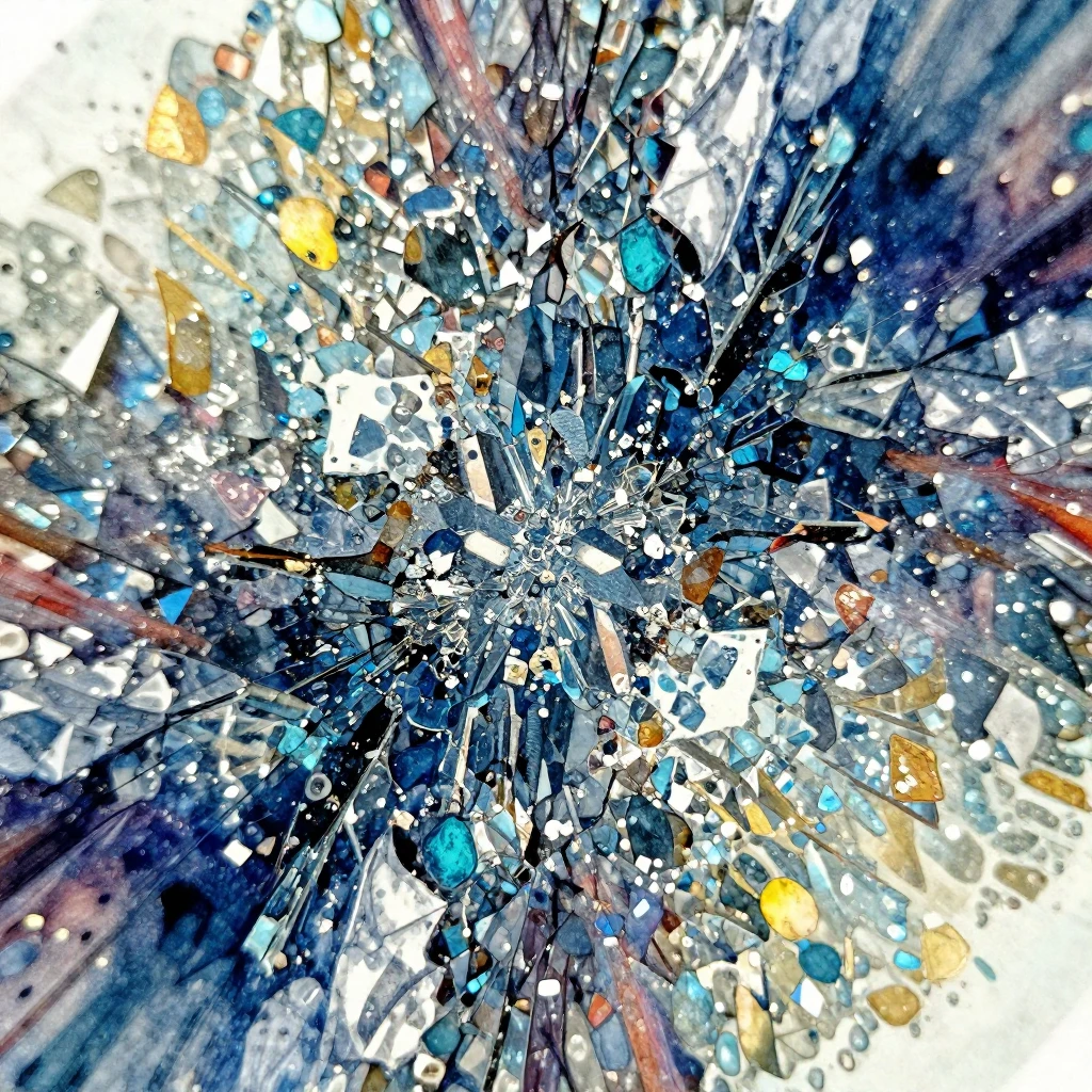 A close-up, highly detailed abstract texture, showing intric...