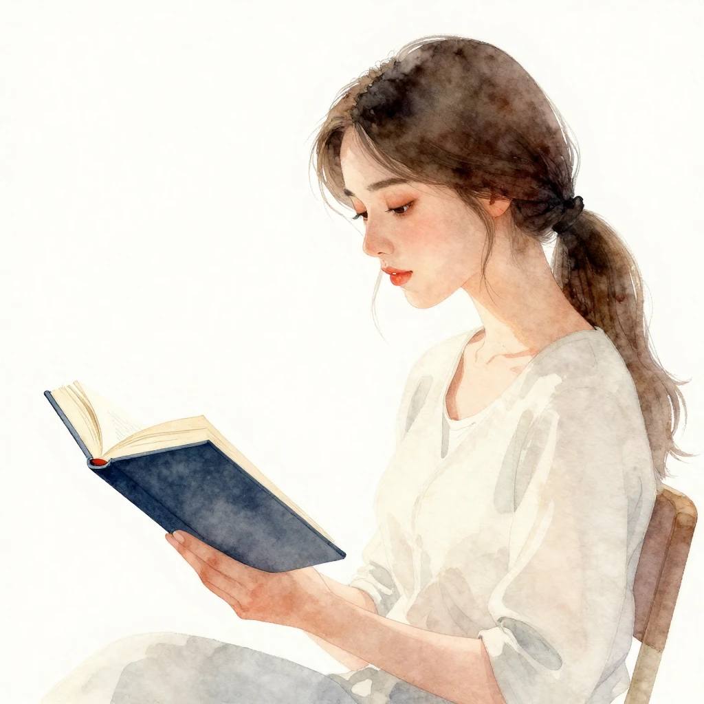 An elegant silhouette of a woman, rendered in a delicate wat...