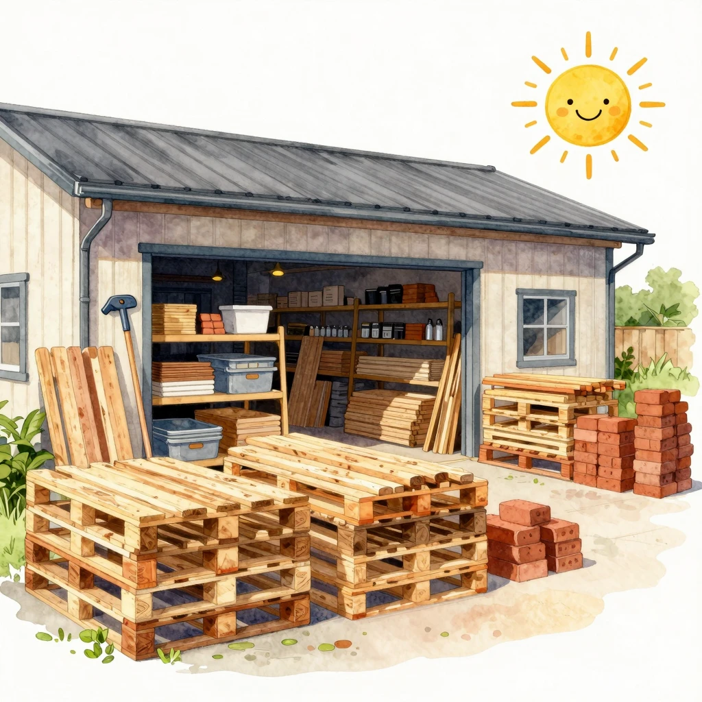 A vibrant watercolor style image of a friendly construction ...