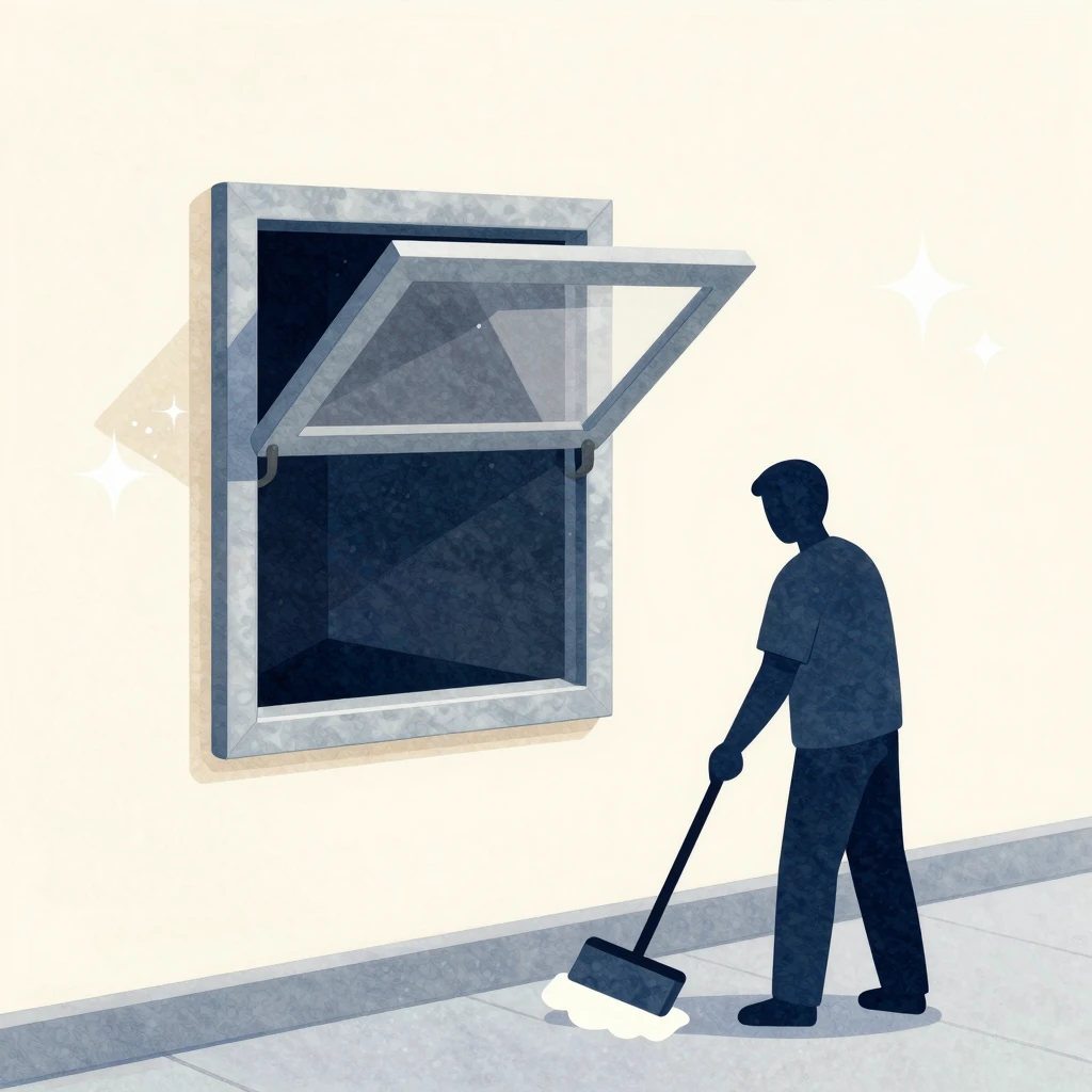 Watercolor style clipart of a clean interior wall with a clo...