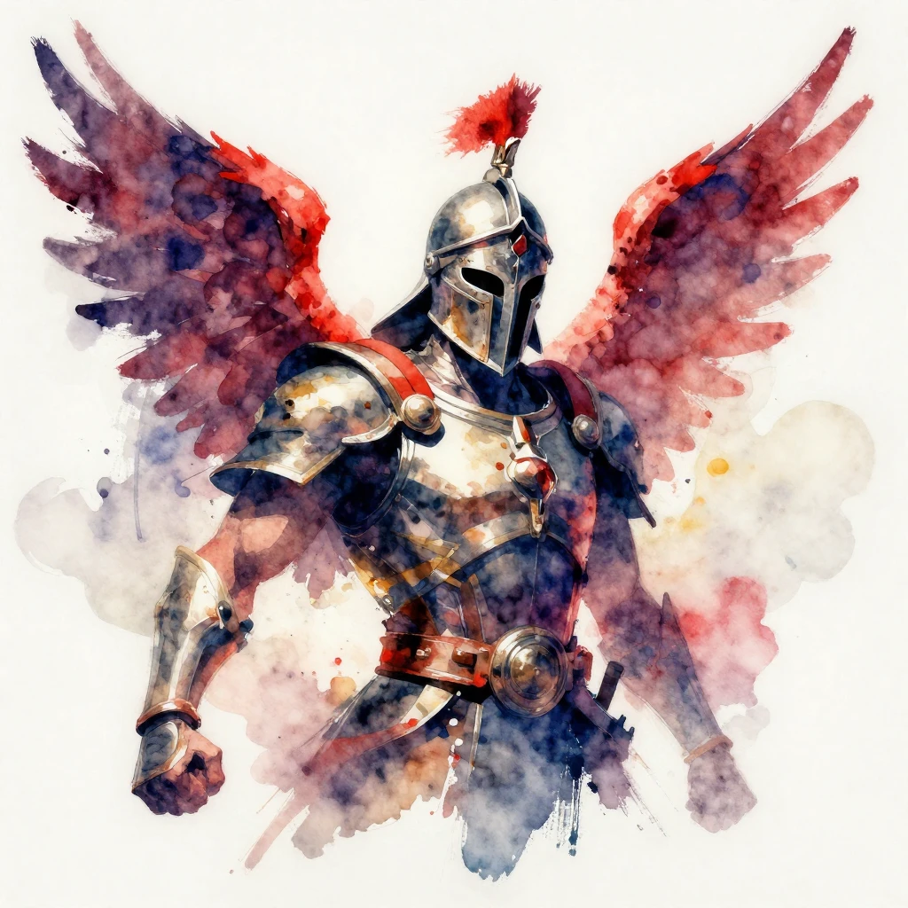 An abstract watercolor illustration featuring a powerful, dy...