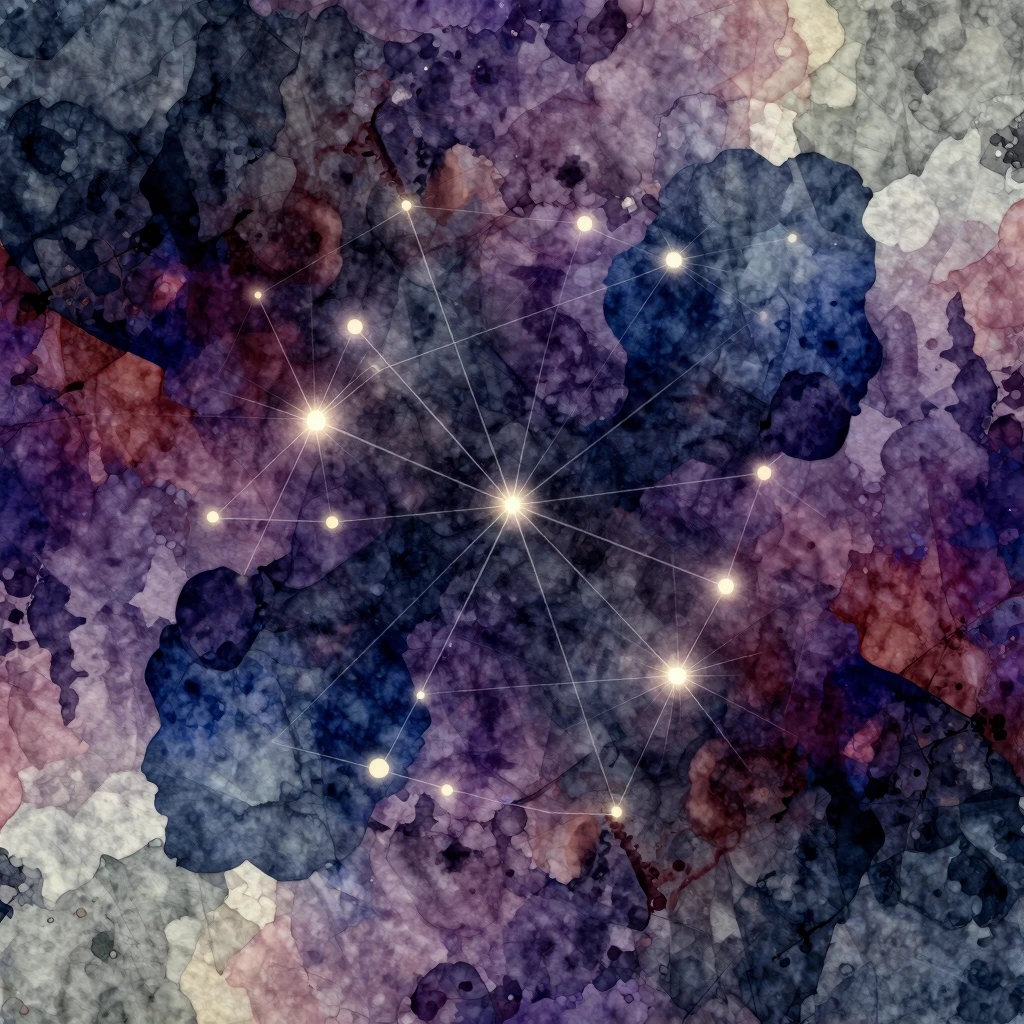 Vibrant watercolor style. Abstract art with a social media a...