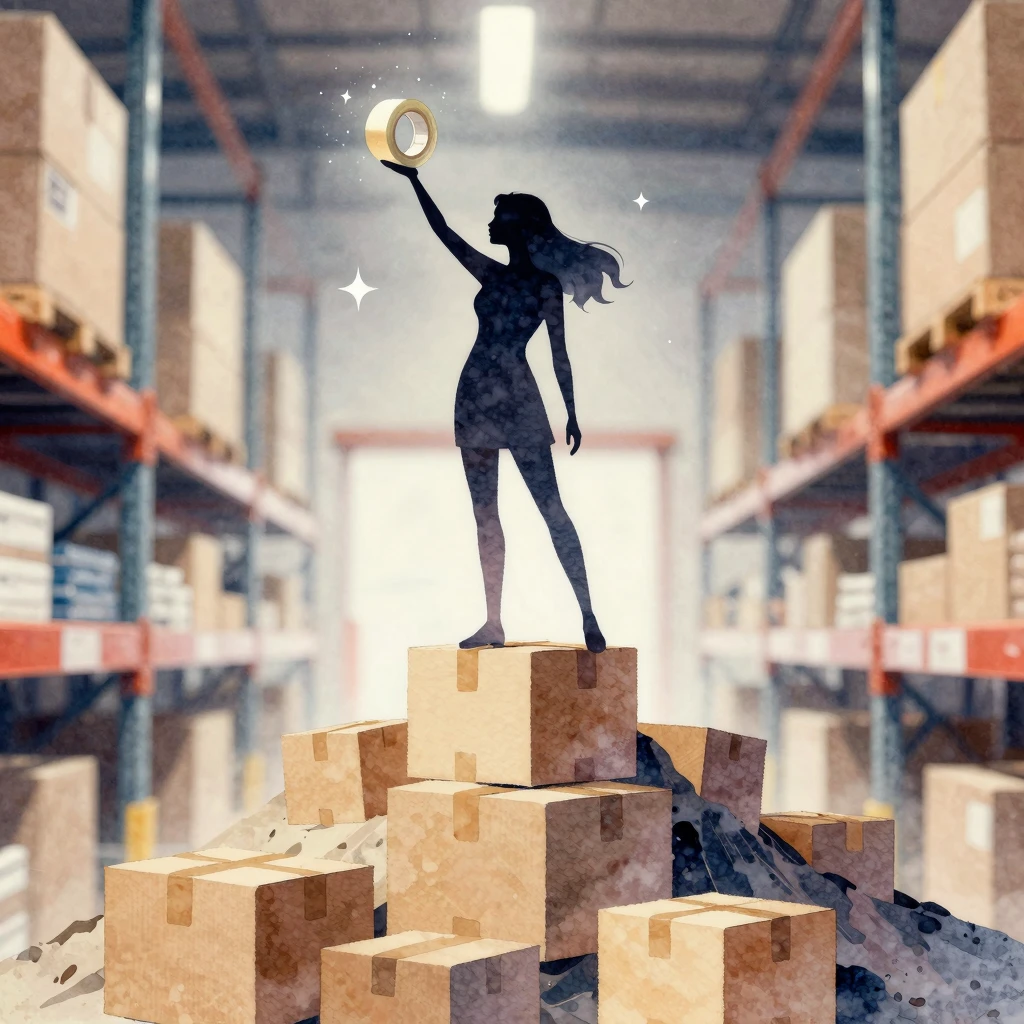 Watercolor style illustration of a stylized woman silhouette...