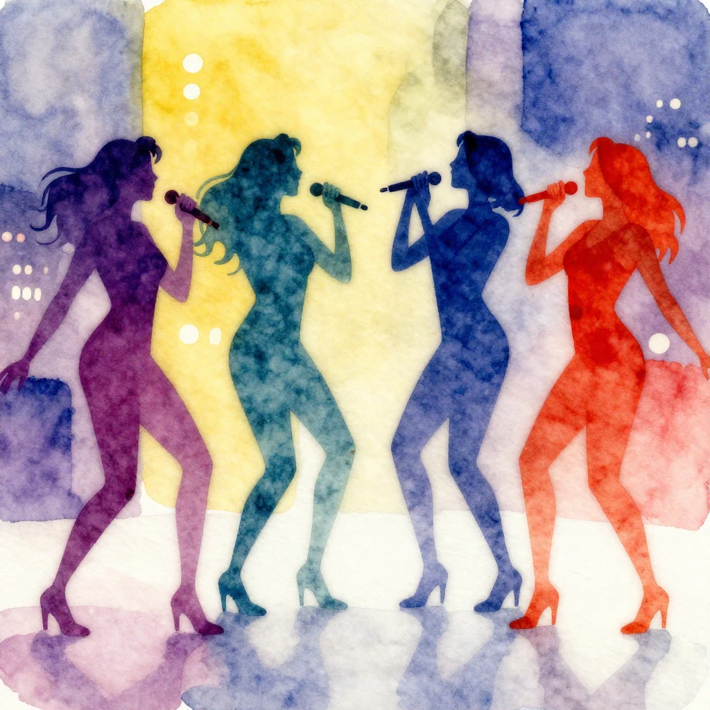 A vibrant watercolor scene depicting abstract representation...