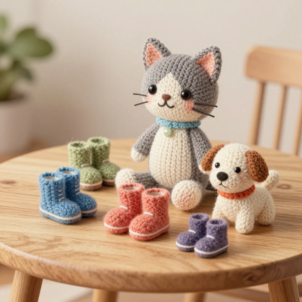 Watercolor style illustration of a cozy composition with a k...