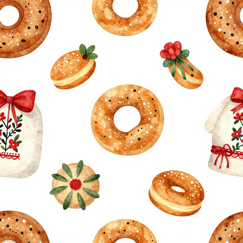 An artistic illustration depicting elements of Polish folk a...