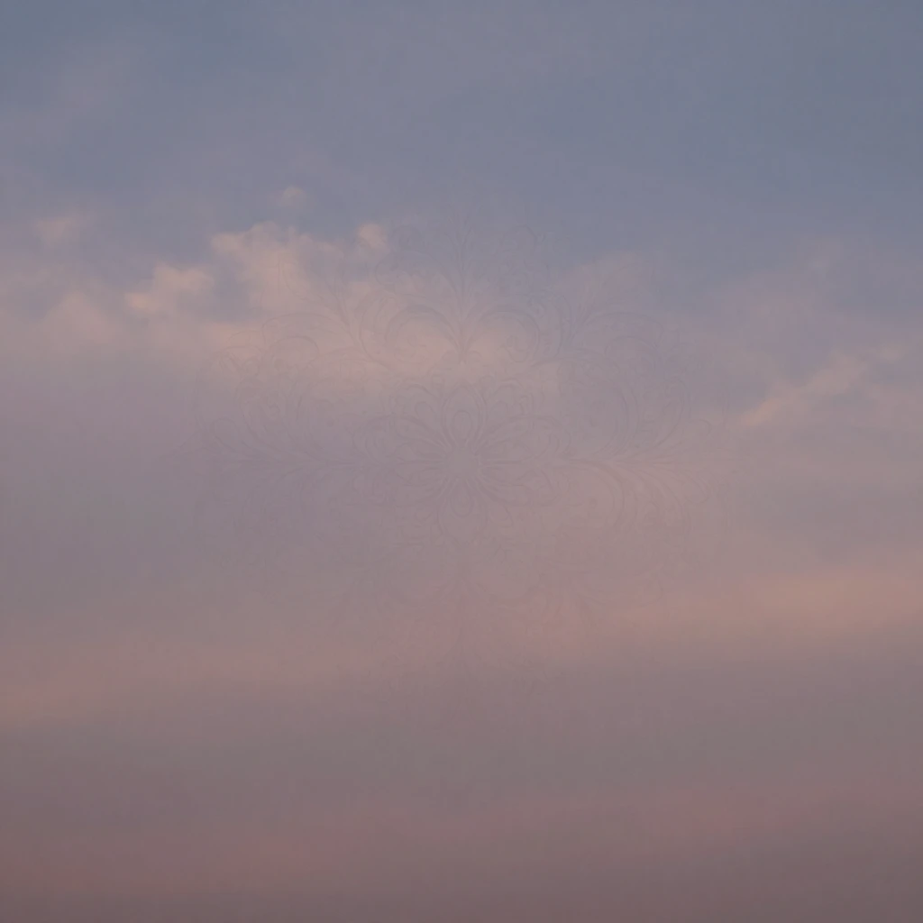 Intricate, faint Persian floral patterns blending into soft ...