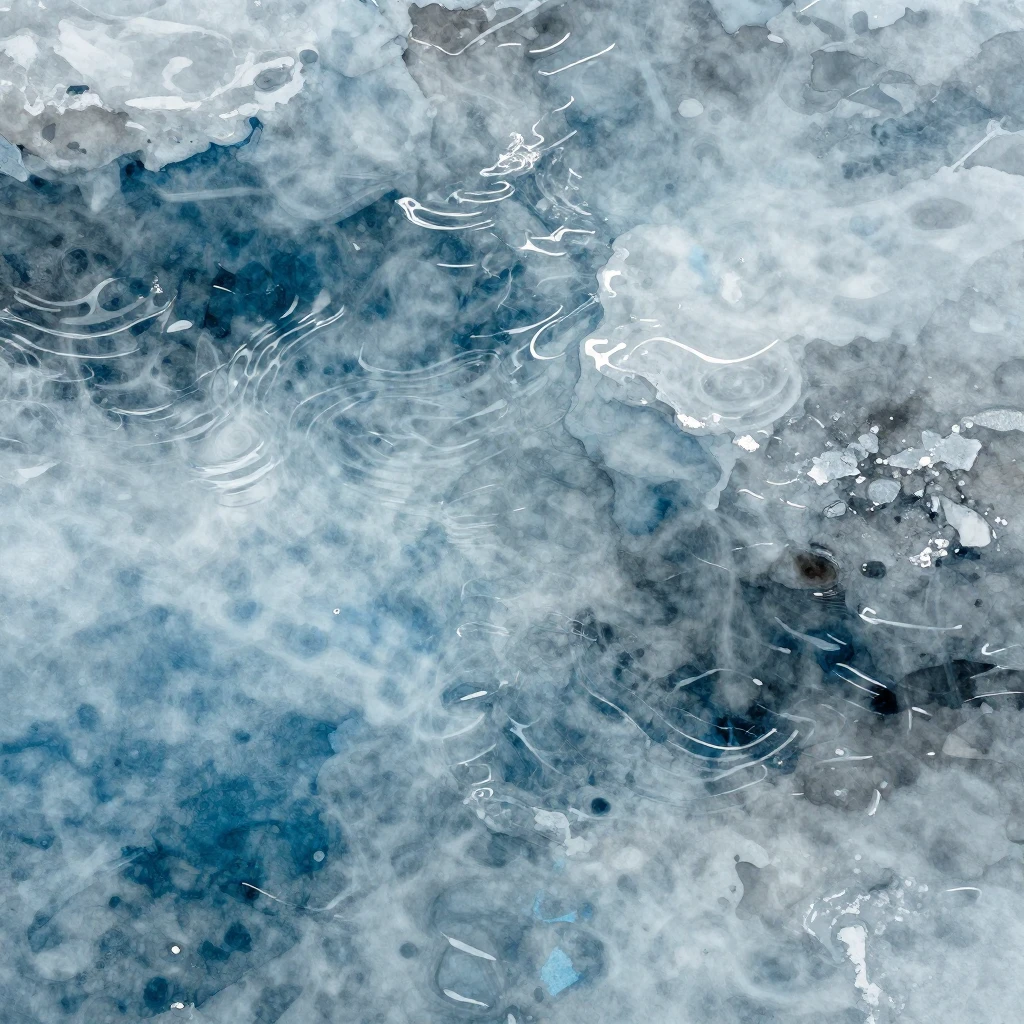 An abstract or natural scene rendered in a vibrant watercolo...