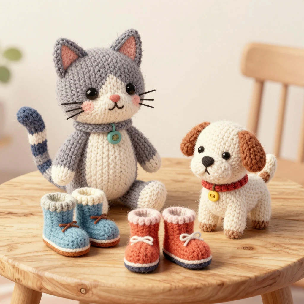 Watercolor style illustration of a cozy composition with a k...
