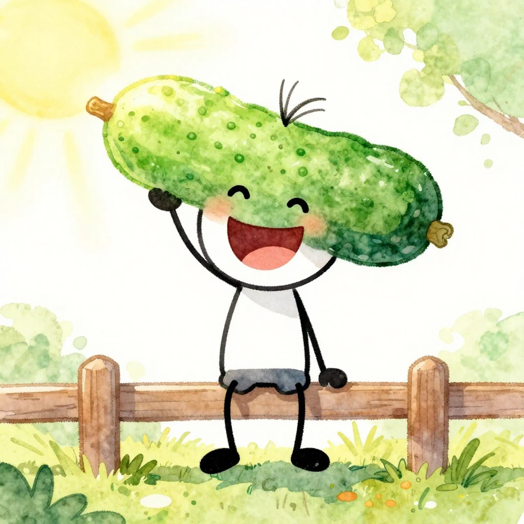 A vibrant watercolor illustration, childlike and whimsical, ...